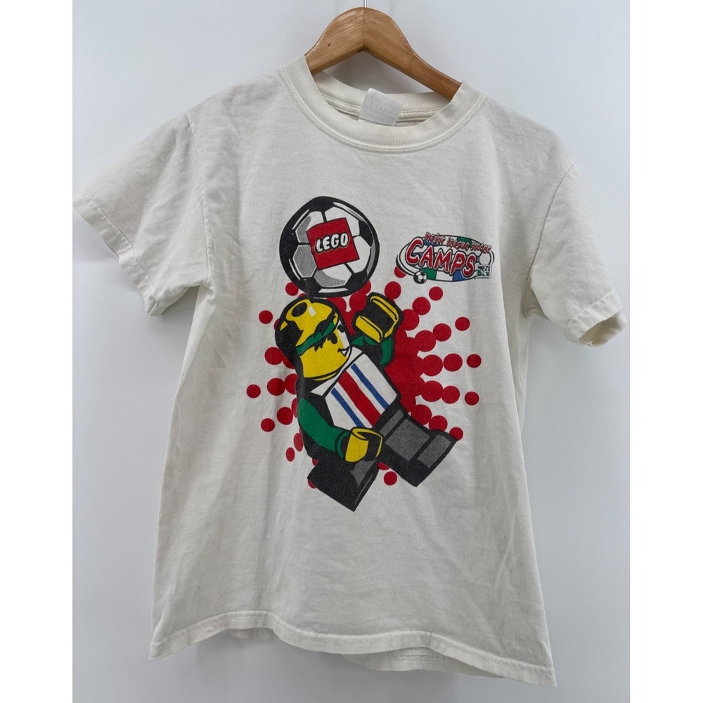LEGO Soccer Major League Camps T Shirt Mens White Small Vintage Gildan 90s Tee